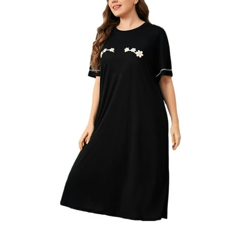 

Women SupeComfy Plus Size Long Sleepwear Soft Nightgown Loose Sleepwear Sleepshirts 3XL