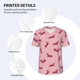 thumbnail image 3 of Lsque Dachshund Dog Puppy Pattern Mens Polo Golf Shirts Funny Graphics Shorts Sleeve Button Shirts Baseball T-shirt-3X-Large, 3 of 7