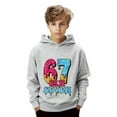 thumbnail image 4 of 67 Six Seven Letter Sweatshirts For Kids Hoodies Sweatshirts Casual Boys Graphic Print Hooded Sweatshirt Long Sleeve Pullover Fleece Jacket With Front Pocket Red 140(11-12 Years), 4 of 6