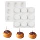 thumbnail image 3 of Molde para pastel de mousse, moldes de silicona para helado, postre de pastelería de chocolate, forma redonda de 8 agujeros, 3 of 4