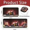 thumbnail image 3 of Red Wine Kitchen Rugs Set 2 Pieces Non-Slip Kitchen Floor Rug and Mat Wine Decor for Kitchen Floor Bedroom 17"x47"+17"x30", 3 of 6