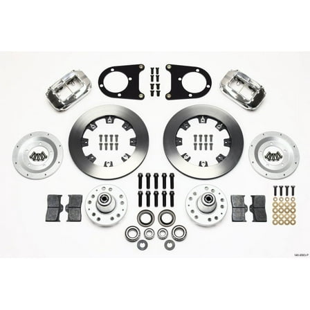Wilwood Dynapro 6 Front Hub Kit 12.19in Red 37-48 Ford Psgr. Car Spindle main image 1