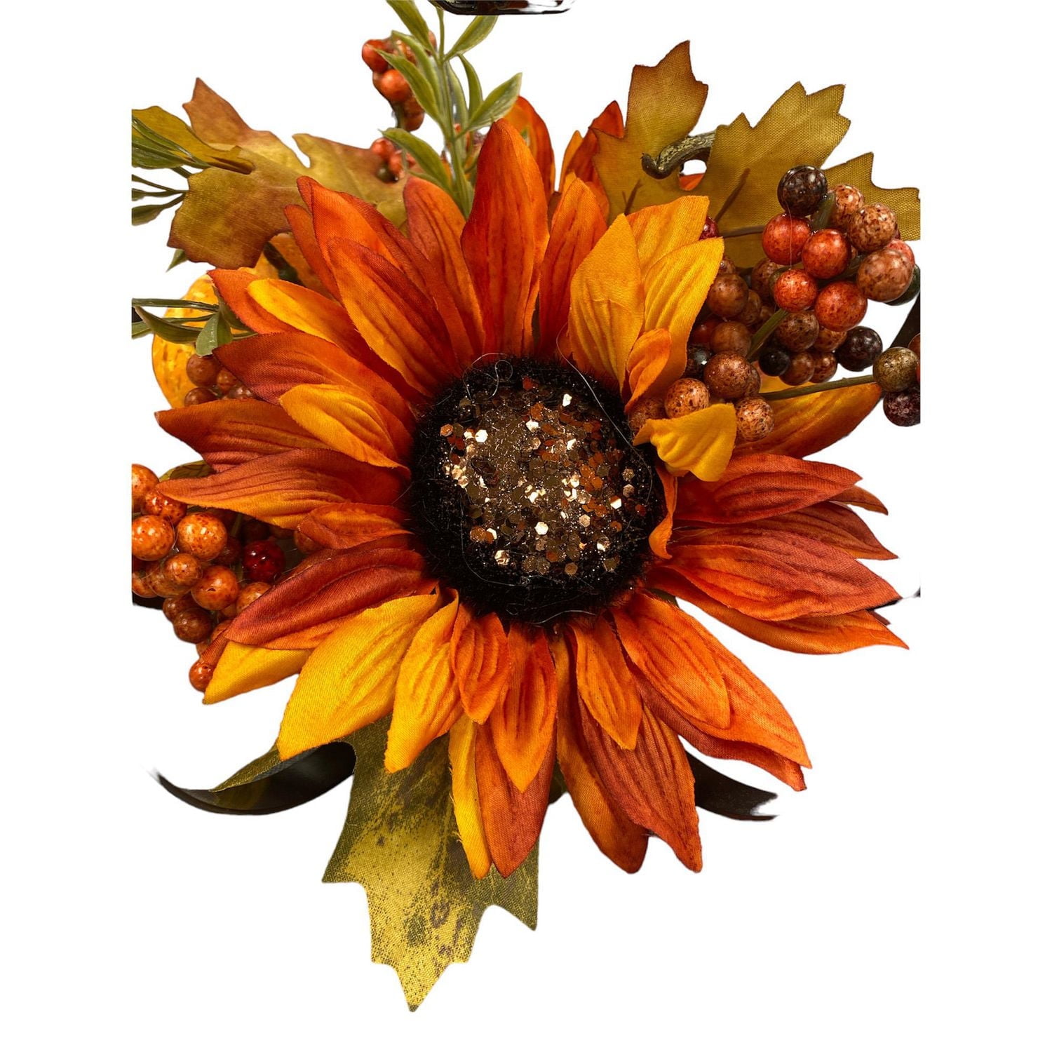 Way To Celebrate Dark Orange Metal Sunflower Frame