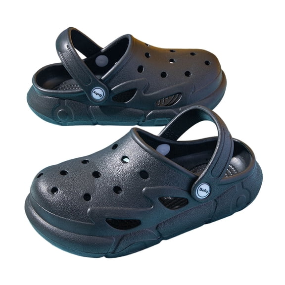 Gunia Kids Clogs Lightweight Outdoor Summer Beach Play Shoes Casual Footwear Black Boys Girls Sandals
