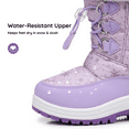 thumbnail image 3 of Blikcon Girls Waterproof Snow Boots with Faux Fur – Warm Winter Boots with Drawstring Closure & Non-Slip Sole, 3 of 8