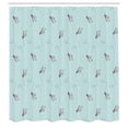 thumbnail image 3 of Ambesonne Dragonfly Shower Curtain, Hand Drawn Lines, 69"Wx75"L, Pale Blue Purple, 3 of 5