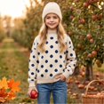 thumbnail image 4 of Dweltoz Girls Mock Neck Pullover Sweatshirt Polka Dot Cute Y2K Oversized Tops Kids 2026 Fall Winter Casual Long Sleeve Hoodies,Khaki 11-12 Years, 4 of 7