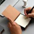 thumbnail image 3 of Dujiujun Note Box 180 Sheets Holder with Lid Cover Imitation Leather Sticky Notes Dispenser Grooves Rounded Corners Waterproof Memo Holder, 3 of 8