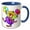 Blue/White, variant on 3drose, Happy Birthday Clown, 11oz Magic Transforming Mug