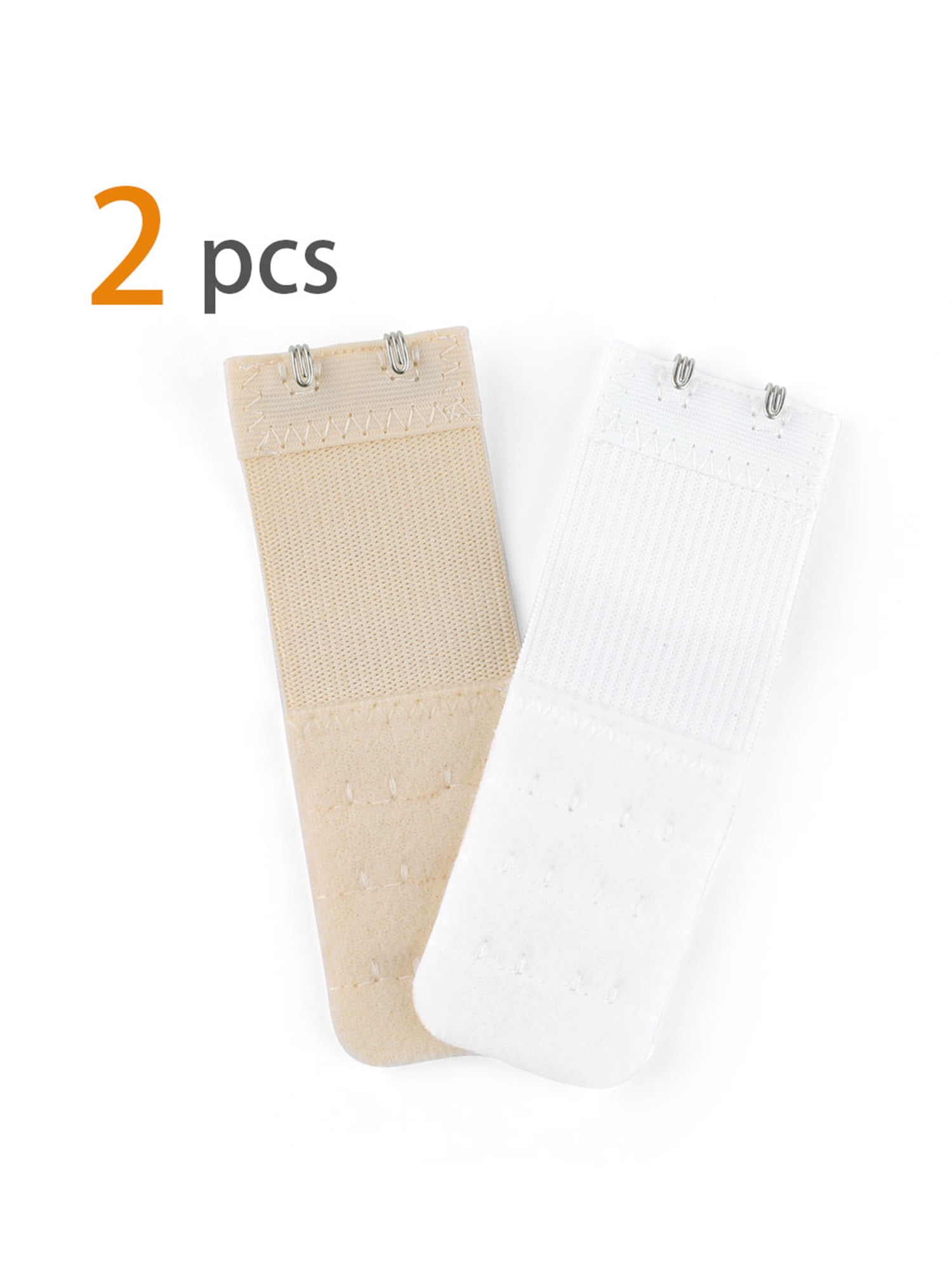Unique Bargains 2 Pcs Bra Extenders Elastic Bra Strap Extension 3-Row 2/3/4 Hook