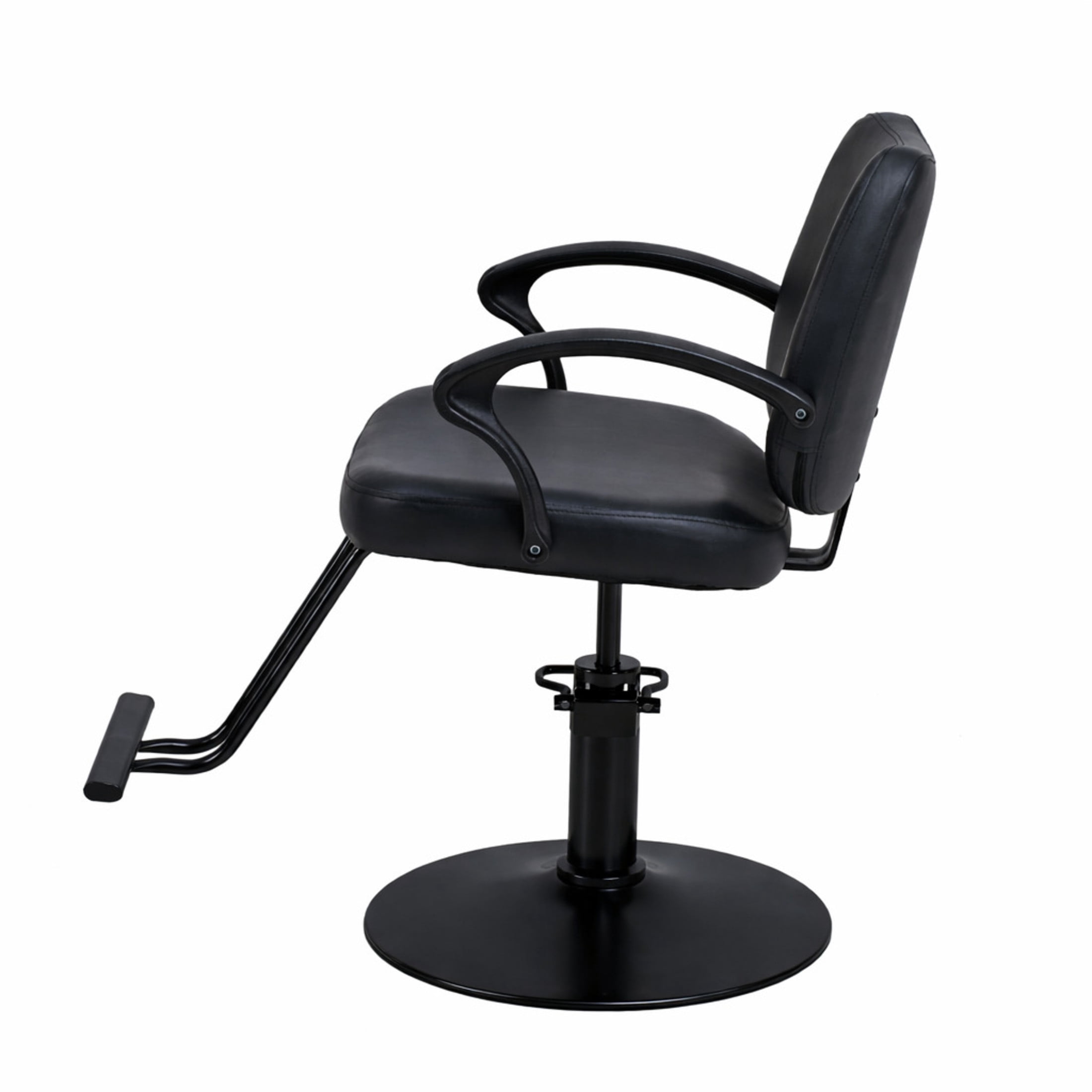 Noble House Hydraulic Barber Styling Chair, Adjustable Height, PU Upholstery, Black