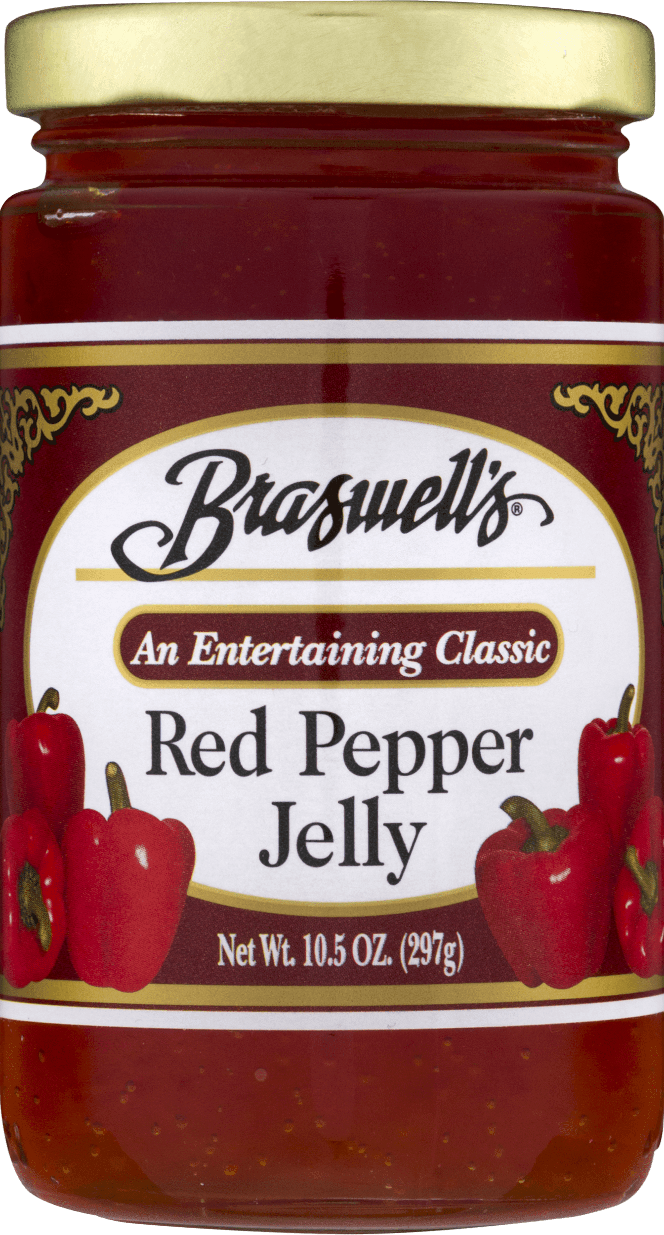 (6 pack) Braswell Red Pepper Jelly Spread, 10.5 oz Glass Jar