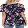 thumbnail image 5 of CHUANK Womens Summer T Shirts Strappy Short Sleeve Tunic Tops Strappy Cold Shoulder Blouse, 5 of 5