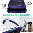 thumbnail image 4 of Designed for iPhone 12/12 Pro Case with Magnetic Invisible Stand, [Compatible with Magsafe] Slim Anti-Scratch Shockproof Translucent Matte Case for iPhone 12/12 Pro 6.1 inch, Dark Purple, 4 of 14