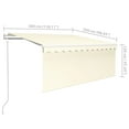 thumbnail image 2 of vidaXL Electric Awning Retractable Canopy Sunshade Shelter for Garden Porch, 2 of 7