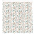 thumbnail image 2 of Ambesonne Botanical Shower Curtain, Soft Toned Meadow Blooms, 69"Wx75"L, Seafoam Coral Pale Brown, 2 of 4
