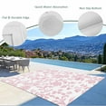 thumbnail image 4 of Fsddascl Pink Flower Outdoor Rug for Patio/Deck/Porch, Non-Slip Large Area Rug 5 x 8 Ft, Vintage Farmhouse Boho Leaf Spring Solid Indoor Outdoor Rugs Washable Area Rugs, Camping Rug Carpet, 4 of 5