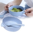 thumbnail image 2 of Harpily 50% Off Clear! Dinnerware 2Pcs/Set Baby Feeding Food Wheats Handled Bowl Spoon Training Tableware, 2 of 9