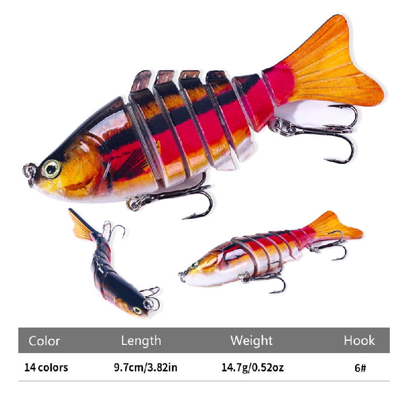 5PC 10cm Luya fake bionic bait multi-section fish Lures Luya fishing
