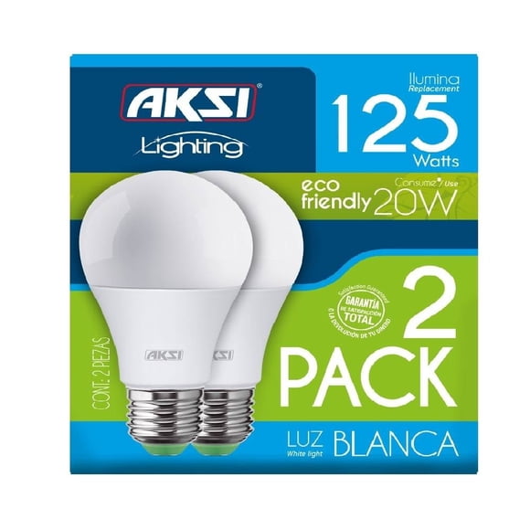 Foco Aksi Lighting Paquete con 2 focos Led, 20wats, modelo 123004