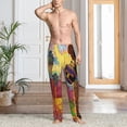 thumbnail image 5 of Uemuo Beautiful African Woman Pattern Men's Wide Leg Palazzo Lounge Pants with Pockets Light Weight Loose Comfy Casual Pajama Pants-Small, 5 of 9