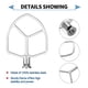 thumbnail image 3 of Accesorio de paleta mezcladora XINBOOGQ de acero inoxidable 5-6QT, 3 of 8