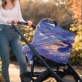 thumbnail image 5 of Renewold Dragon Star Violet Stretchy Nursing Scarf Car Seat Canopy Baby Car Seat Cover, Baby Breastfeeding Stroller High Chair Shopping Cart Cover for Infant Home Decor, 5 of 7