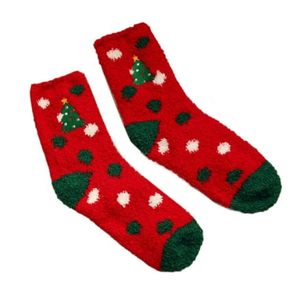 

RPVATI Women Christmas Socks Crew Soft Warm Socks for Women Fuzzy Winter Sock