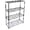 4-shelf, variant on 5 Tier Shelving Unit, Adjustable Storage Shelves with Wheels, Wire Shelving, 400 lbs Capacity per Shelf, Max 2000 lbs Total for Laundry, Garage, Plant, 29.7(L)x14"(W)x60"(H), Black