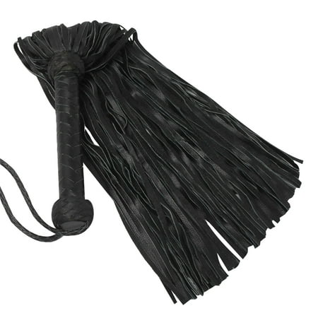 Genuine Black Cow Hide Thick Leather Flogger 100 Tails Heavy Leather Whip