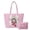 Cherry Bow Decoration, variant on POLERO Patchwork Botanical Print Purses and Handbags Set for Daily Use, Zipper Closure Casual Tote Bags Handbags 2 Pack Polyester Women's Quilted Bag
