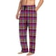 thumbnail image 2 of Pantalones de pijama largos para hombre, informales, con estampado a cuadros, holgados, deportivos, elásticos, rectos, vintage, con bolsillos, 2 of 6