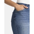 thumbnail image 4 of Time and Tru Women's High Rise Flare Jeans, 32" Inseam, Sizes 2-22, 4 of 5