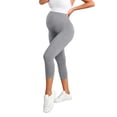 thumbnail image 4 of Bixock Maternity Leggings Capri Pants High Waist Over The Belly Yoga Pant Workout Pregnancy Pants Activewear Maternity Clothes, 4 of 7