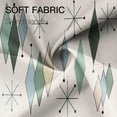 thumbnail image 3 of Mid Century Shower Curtain Modern Abstract Diamond Geometric Atomic Starburst Pattern for 1950s Retro Bathroom Decor Accessories Shower Curtain Set with 6 Hooks, 36x72 Inches, 3 of 6
