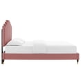 thumbnail image 3 of Modway Elise Queen Performance Velvet Platform Bed in Dusty Rose, 3 of 10