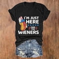 thumbnail image 2 of MEICHEN 4th of July Women's Independence Day I'm Just Here for The Flag Print Crew Neck T Shirt Summer 250th Anniversary Tops, 2 of 4