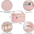 thumbnail image 3 of Emapoy Makeup Bag, Travel Make Up Organizer Cosmetic Brush Bags Case for Women, Pink, 3 of 7