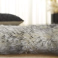 thumbnail image 4 of SAFAVIEH Sheep Skin Tiana Animal Runner Rug, Ivory/Smoke Grey, 2' x 8'5", 4 of 10