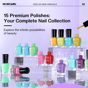 Morovan Nail Polish Set:15 Bright Color 0.25oz Quick Dry DIY Nail Art at Home Nail Polish Gift Set for Women