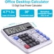 thumbnail image 4 of Calculadora de escritorio con batería solar y doble potencia, con pantalla LCD grande de 12 dígitos y teclas de computadora grandes, calculadora de oficina para el hogar, la oficina y la escuela, 4 of 6