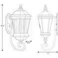 thumbnail image 3 of Progress Lighting Crawford 1-Light Outdoor Wall Lantern in Black with Etched White Glass Shade, 3 of 5