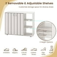 thumbnail image 6 of Costway 3-Tier Wooden Shoe Storage Organizer with Doors & 3-Level Adjustable Open Shelves, 6 of 9