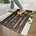 thumbnail image 3 of Brown Wood Sunflower Flowers (6) Welcome Doormat for Indoor/Outdoor Entrance Brown Wood Sunflower Flowers (6) Decoration Door Mat Kitchen Door Mat Bedroom Doormat 17x30 Inch, 3 of 6