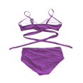 thumbnail image 4 of Female Two-Piece Bathing Suit  Spaghetti Strap Bikini Tops Leopard Print Bikini Panties Swimsuits Yellow L, 4 of 7