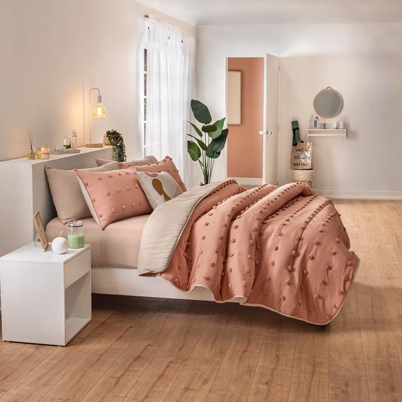 Vianney Rosette King Size Comforter Set Trendy Room Decor