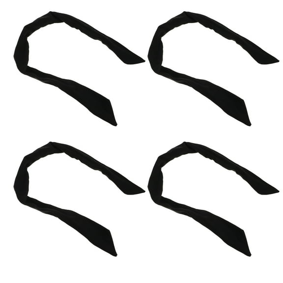 ROSENICE 4Pcs Wire Bow Knotted Headbands 7.9Inches Black Sports Spa Headbands Polyester Iron