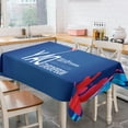 thumbnail image 5 of Blueek Colorful Waterproof Polyester Tablecloth for Cee and Dining Tables - Stylish Independence Day Decorative Cover(1#), 5 of 6