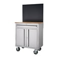thumbnail image 6 of TRINITY BASICS® 31x20.6 Stainless Steel Rolling Workbench w/ Pegboard, 6 of 8