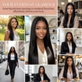 thumbnail image 7 of LAPTOM MAX 26-Inch 200% Density Glueless Human Hair Wig, Pre-Cut Lace Front, Pre-Plucked, HD Transparent, Straight Ready to Wear, 7 of 7